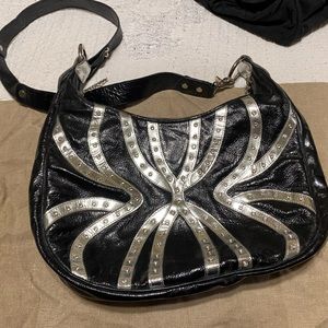 Charm and Luck Bag Black with silver accents